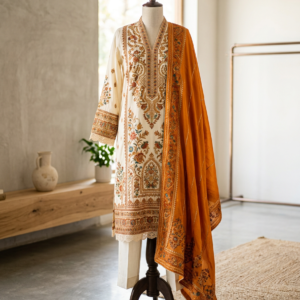 Saffron Bloom — Premium 3pc Lawn